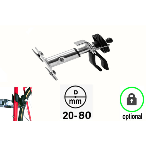 Rahmenhalter Comfort Class 1. Fahrrad - max. Durchmesser 80mm (optional abschließbar)