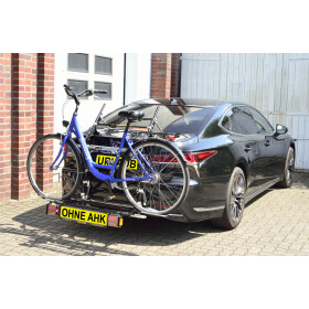 Paulchen Heckfahrradträger- Lexus LS 500h Typ USF50 ab 01/2018- - Trägersystem Tieflader - Schienensystem First Class - Bequeme Ladehöhe für E-Bike