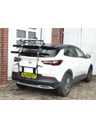 Paulchen Fahrradträger - Opel Grandland X ab 10/2017- (Artikel: 812310) - Trägersystem Mittellader - Schienensystem First Class - Schienen sind  anklappbar (unbeladen)